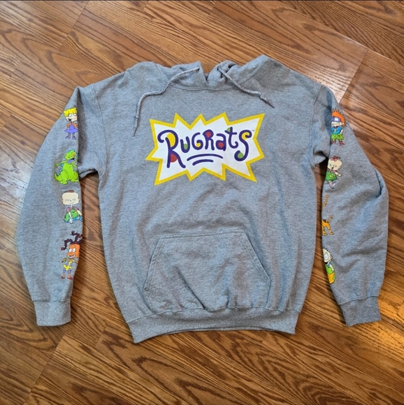 Gray Rugrats Kids Hoodie - Picture 1 of 4